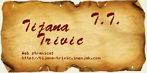 Tijana Trivić vizit kartica
